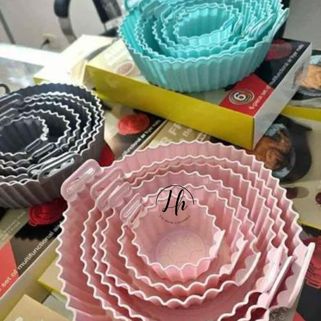 Set x 6 moldes de silicona para freidora de aire