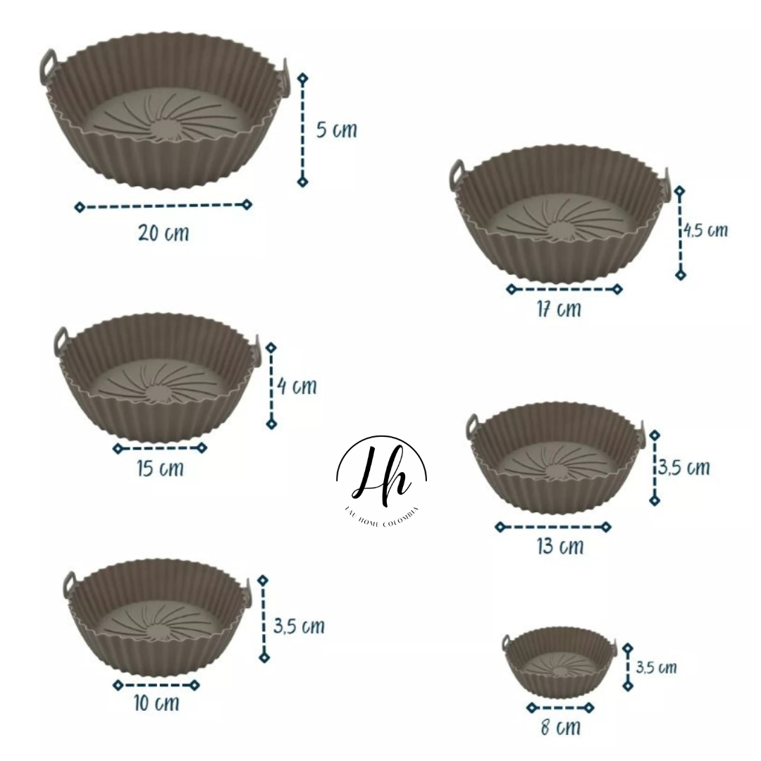 Set x 6 moldes de silicona para freidora de aire