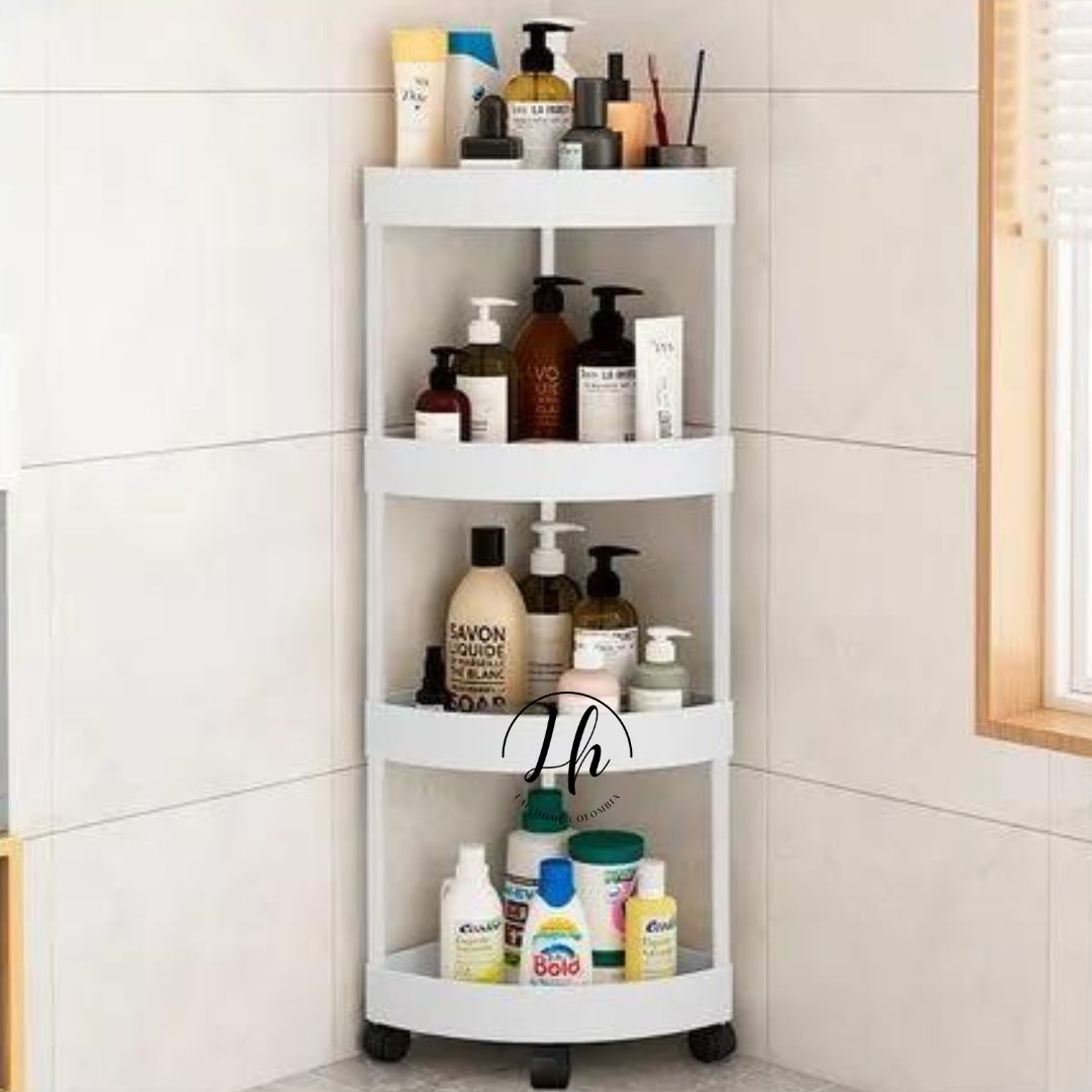 Carrito organizador de baño o cocina esquinero