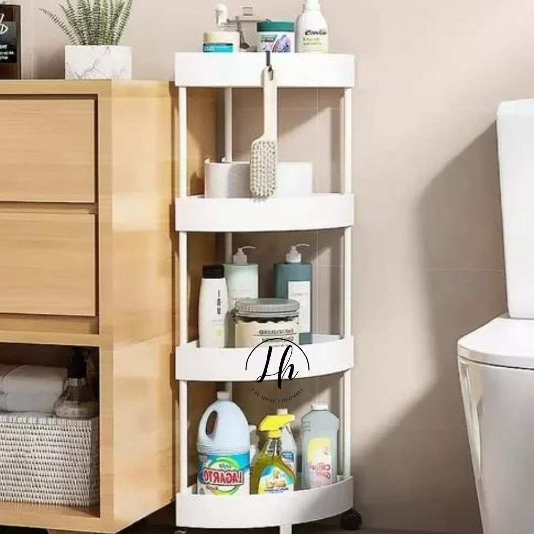 Carrito organizador de baño o cocina esquinero
