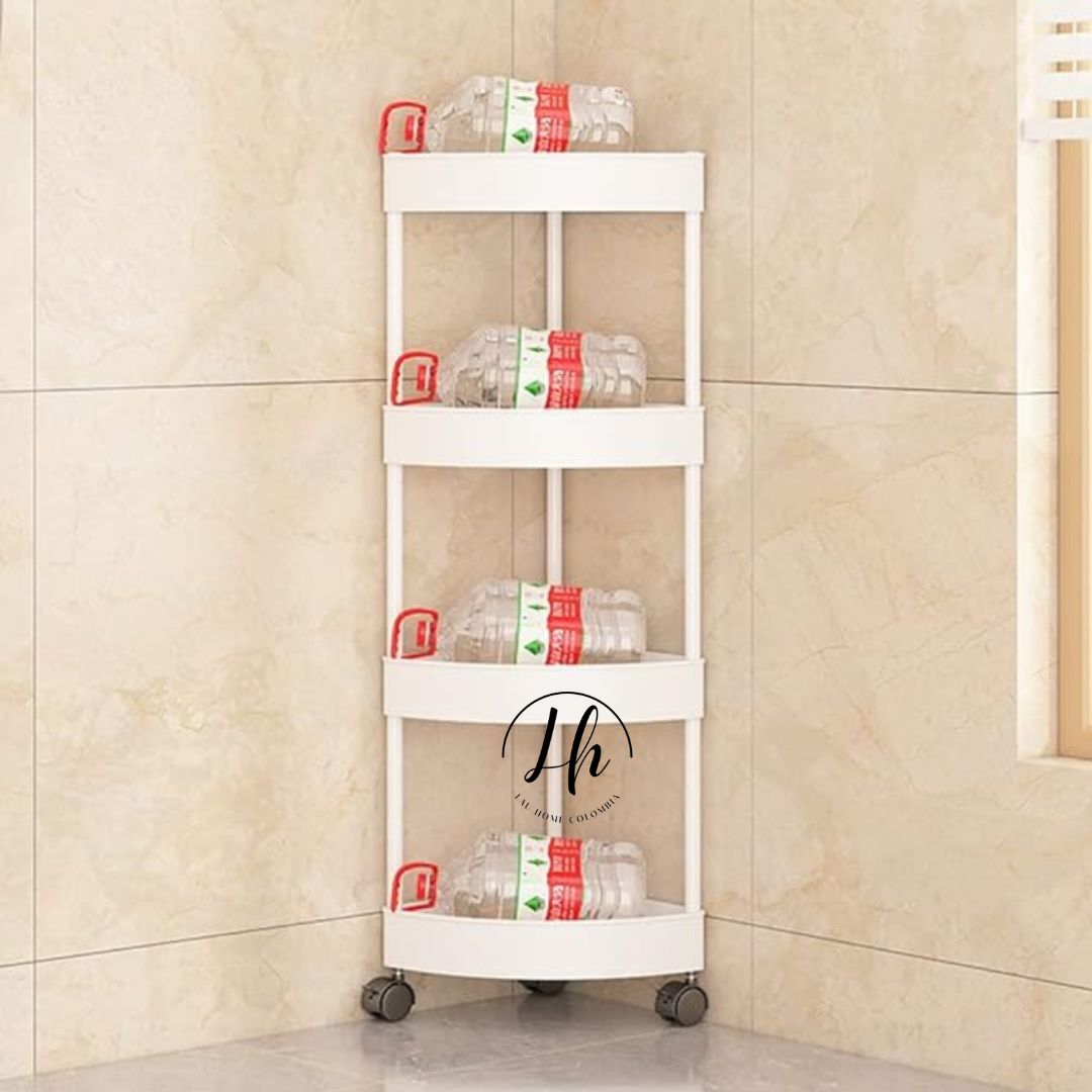 Carrito organizador de baño o cocina esquinero