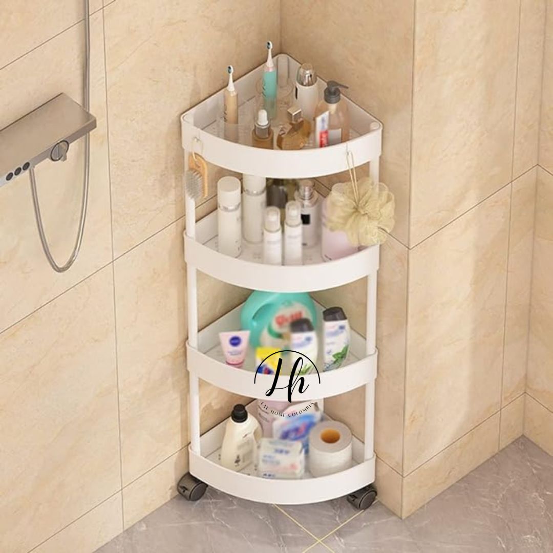 Carrito organizador de baño o cocina esquinero