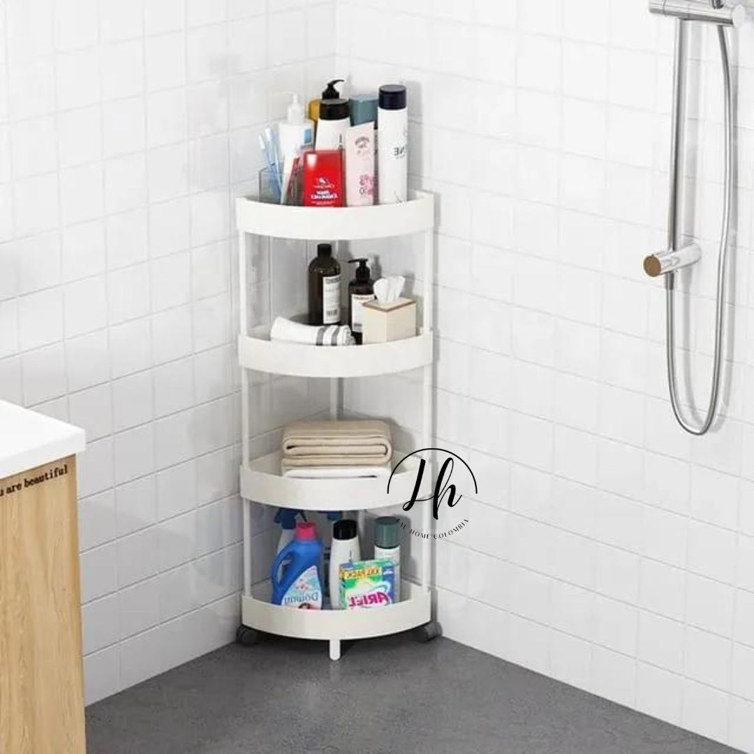 Carrito organizador de baño o cocina esquinero