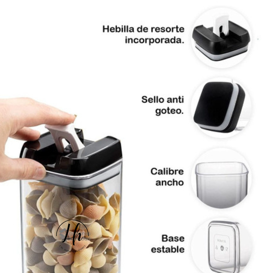 Set de 4 contenedores para despensa