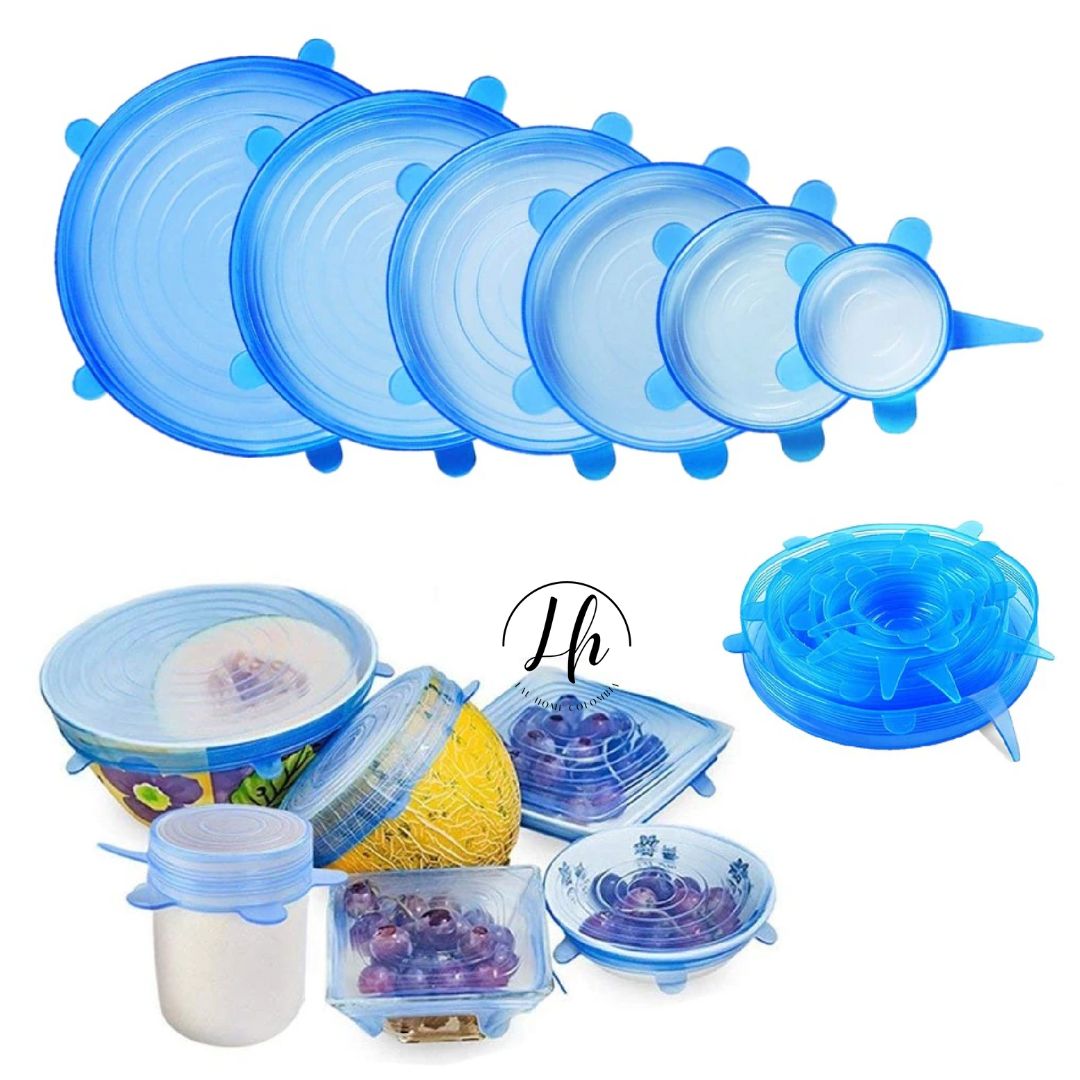 Tapas de silicona elásticas x 6 unidades