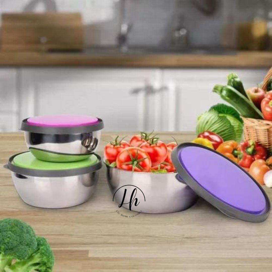 Set de bowls x 3 en acero