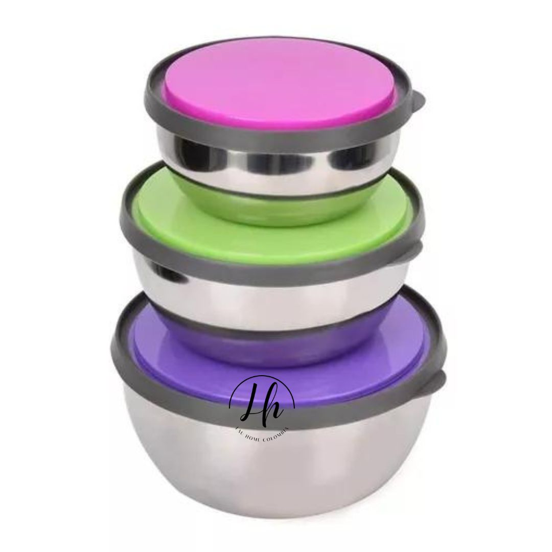 Set de bowls x 3 en acero