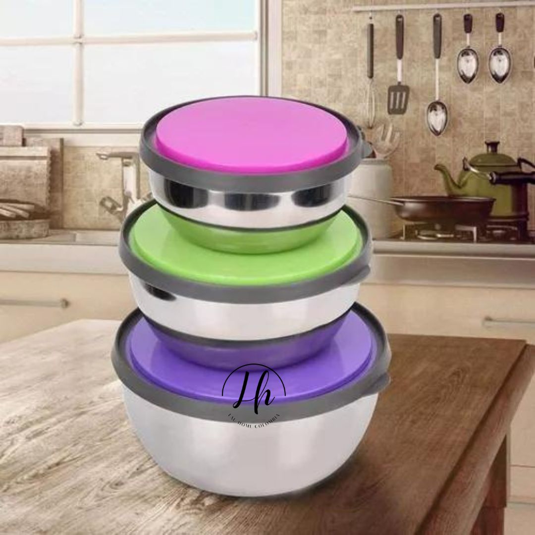 Set de bowls x 3 en acero